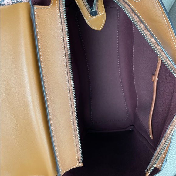 COACH COURIER CARRYALL IN COLORBLOCK LEATHER WITH SNAKESKIN DETAIL - Picture 16 of 16